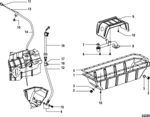 Junta do carter de óleo QSD 4.2 Mercruiser