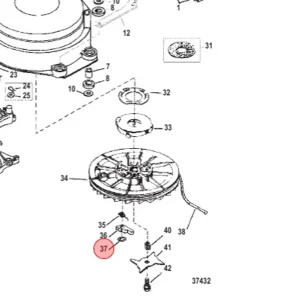 Anel em E trava da unha de partida 2T 25hp à 90hp Americano