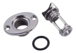 Bujão inox com junta para Barco Lancha 1-1/8 Inox