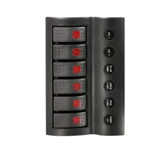Painel elétrico 12 24 volts com 6 botões led indicador