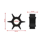 Rotor da bomba d'agua motor Johnson EV 40hp 81 à 90