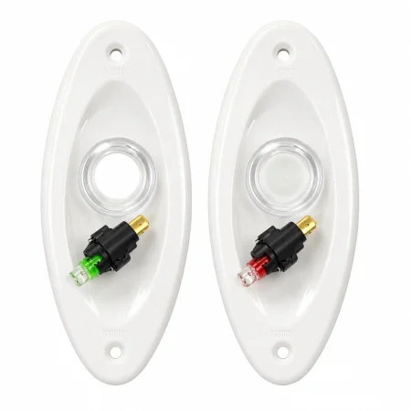 Luz de proa olho de tubarão LED bombordo boreste 12V branco